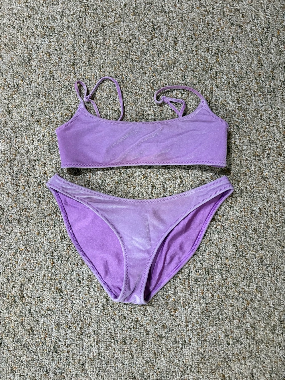 Purple velvet TRIANGL bikini set